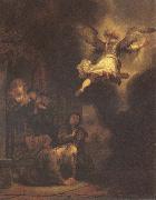 The Angel Leaving Tobias and His Family Rembrandt